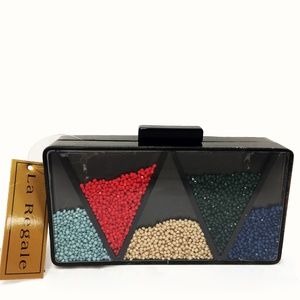 La Regale Shake it Multi Color Clutch